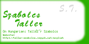 szabolcs taller business card